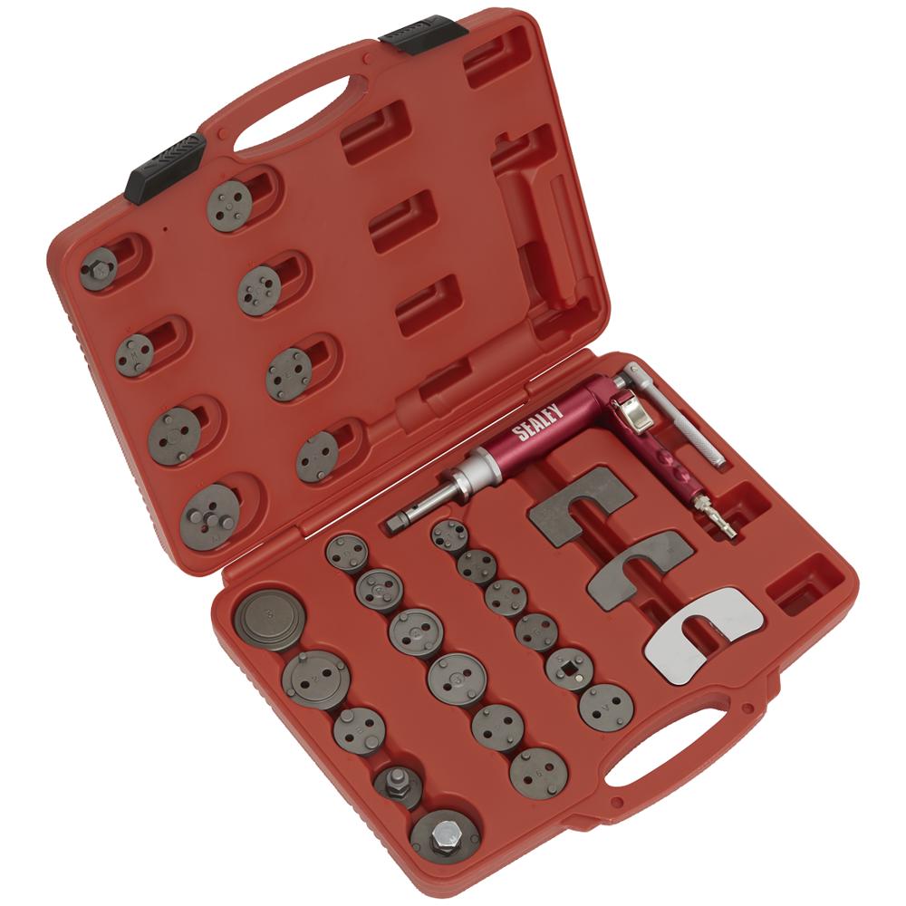 Sealey 29 Piece Air Operated Brake Piston Wind Back Tool Kit