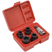 Sealey 5 Piece 1/2" Drive Pentagon Brake Caliper Socket Set for Bendix and Girling Brakes