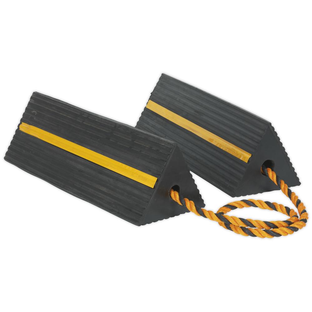Sealey Heavy Duty Rubber Wheel Chocks