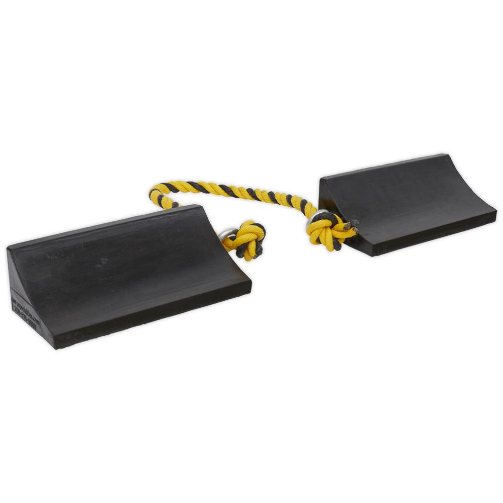 Sealey Heavy Duty Rubber Wheel Chocks