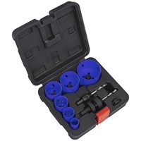 Sealey 9 Piece Electricians Hole Saw Kit