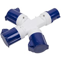 Sealey 3 Way Cable Socket Adaptor / Splitter 240v